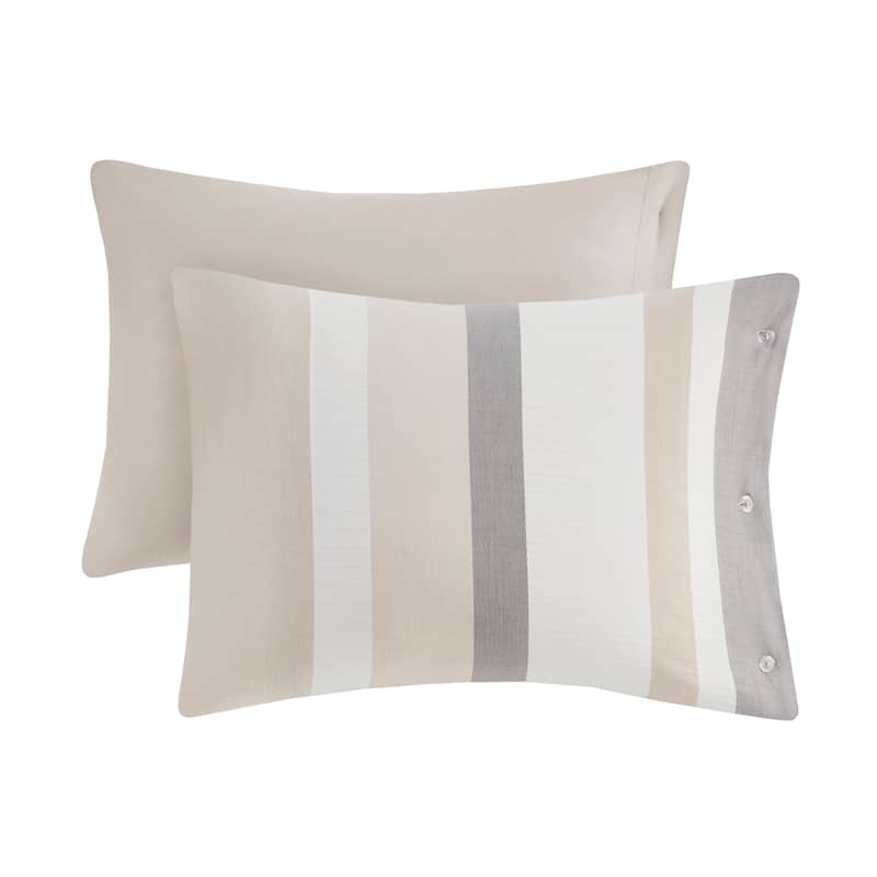 Madison Park Levi Blue/ Natural 3 Piece Jacquard Duvet Cover Set(Insert excluded)