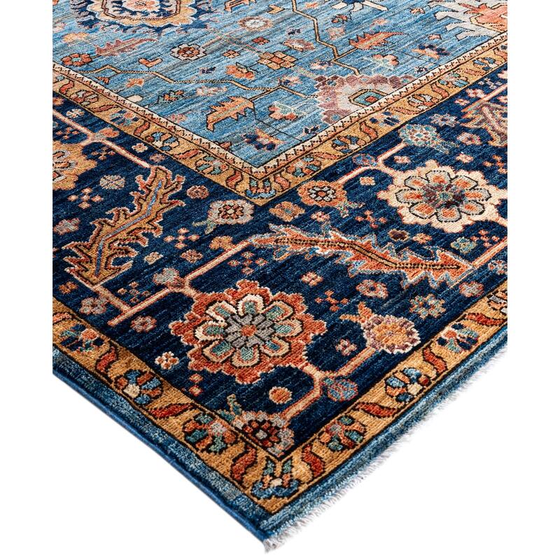 Serapi One-of-a-Kind Hand-Knotted Area Rug - Blue - 9' 10" x 13' 10"