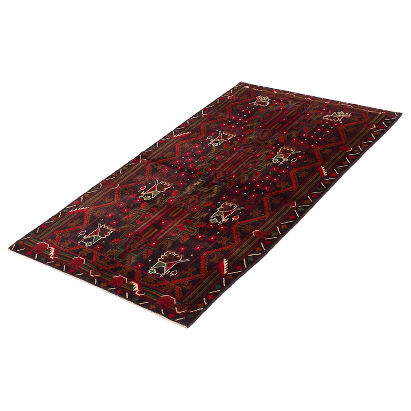 Teimani Red Rug 3'9" x 6'8" - 3'9 x 6'8