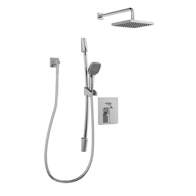 Belanger KIT-QUA130CCP Pressure Balanced Square Shower System from Wall