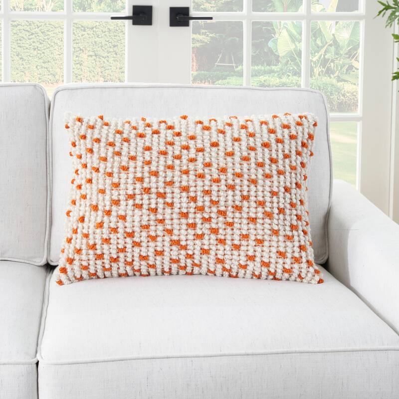 Cartier Outdoor Pillows Loop Dots Throw Pillow by Havenside Home