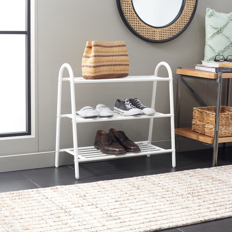 SAFAVIEH Home Collection Mira Storage Shoe Rack - 25" W x 12" D x 24" H