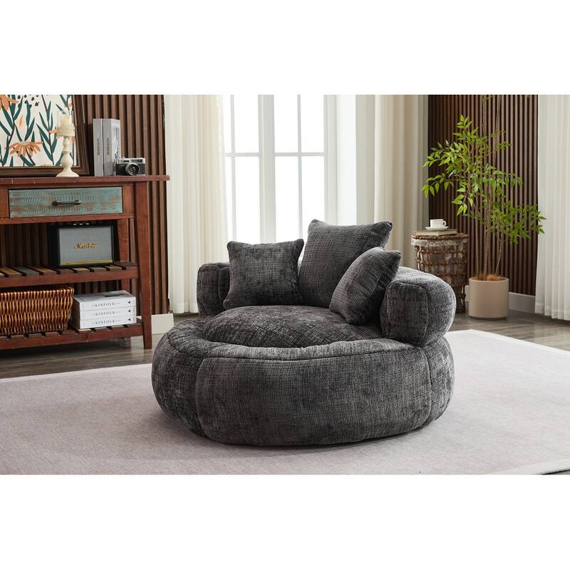 Round Bean Bag Chairs for Soft Chenille Cover