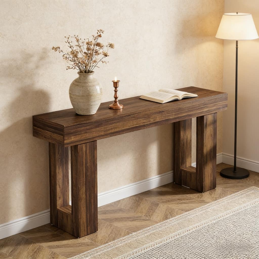 Wooden Entryway Country-Style Sofa Console Table