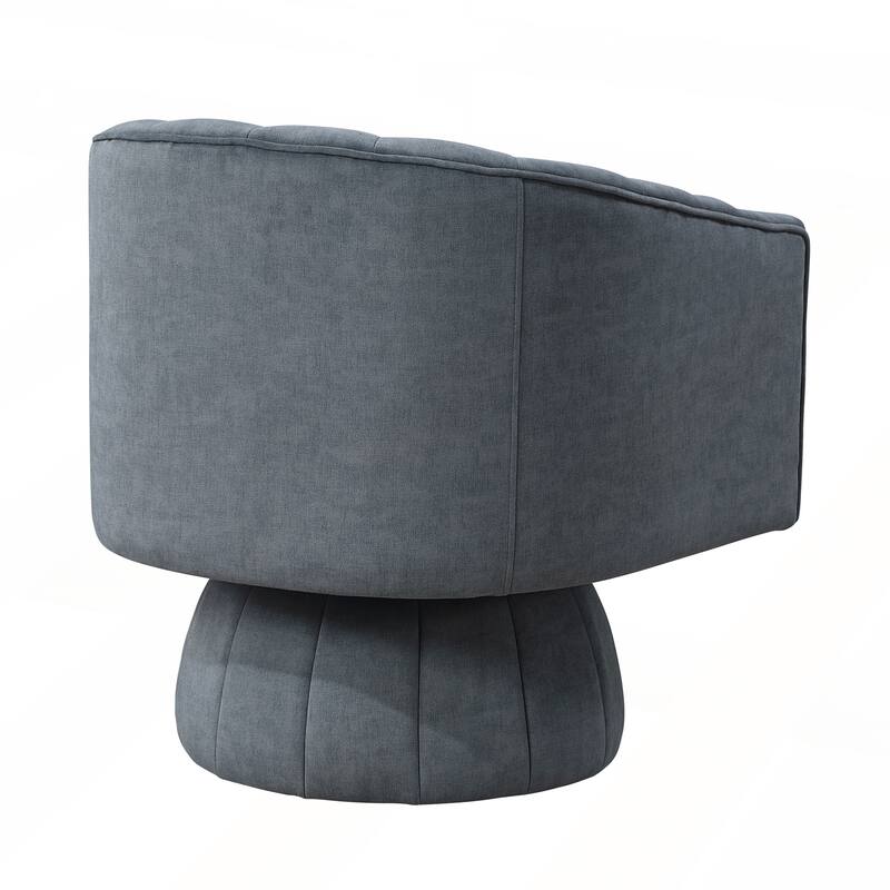1pc Comfortable Barrel Back Swivel Chair