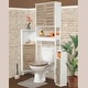 preview thumbnail 34 of 41, Toilet Paper Storage Cabinet with Dispenser Toilet Organizer - 7.2'L x 7.2"W x 29.9"H