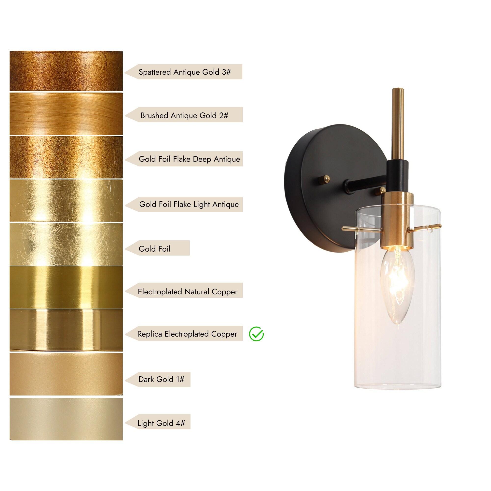1 Light Modern Black Gold Wall Sconce Light with Glass Shade 4.7 L x 5 W x 11 H On Sale Bed Bath Beyond 36241734