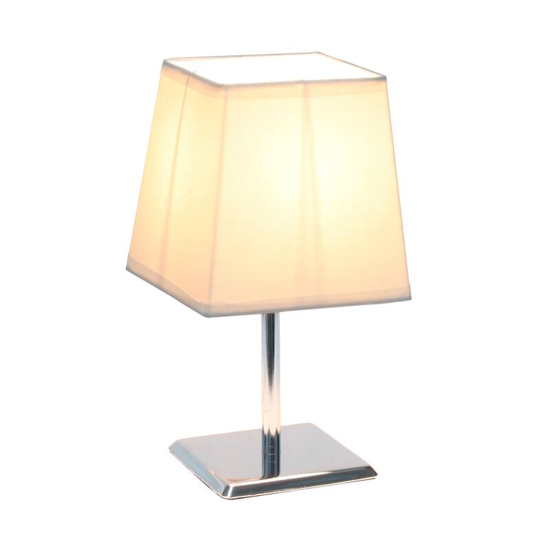 Metal Table Lamp with Geometric Shade - 9.5" - White