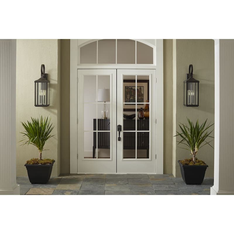 Gibbes Street 3-light Bronze Traditional Outdoor Wall Lantern Light - 27.380" x 15.500" x 14.120"