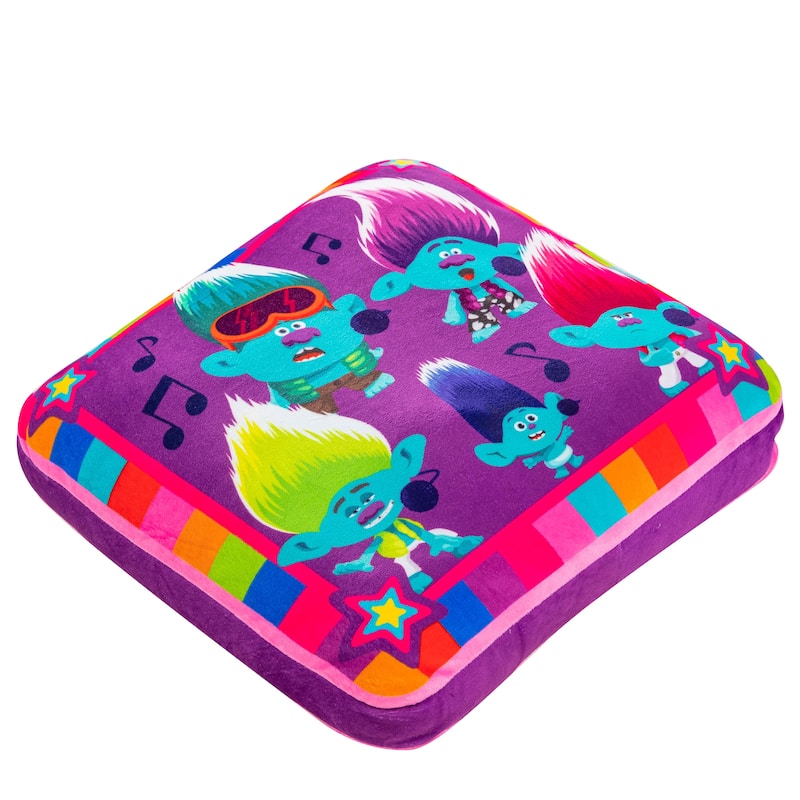 Trolls 3 Feel The Music Travel Cloud Pillow - Purple