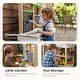preview thumbnail 4 of 11, Teamson Kids Outdoor Wooden Mud Kitchen, Garden Playset, Kids Pretend Cooking Play Kitchen with Sink, Chalkboard, Backyard Toy