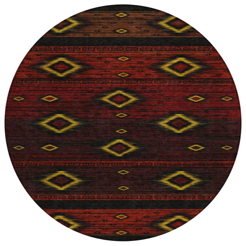 HomeRoots Tribal Transitional Rectangle Outdoor Rug