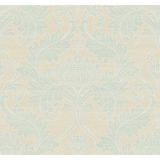Seabrook Designs Tivoli Leaf Damask Unpasted Wallpaper