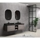 preview thumbnail 3 of 8, Dyconn Faucet Carrara Solid Surface Vanity in Black - 25" 74"