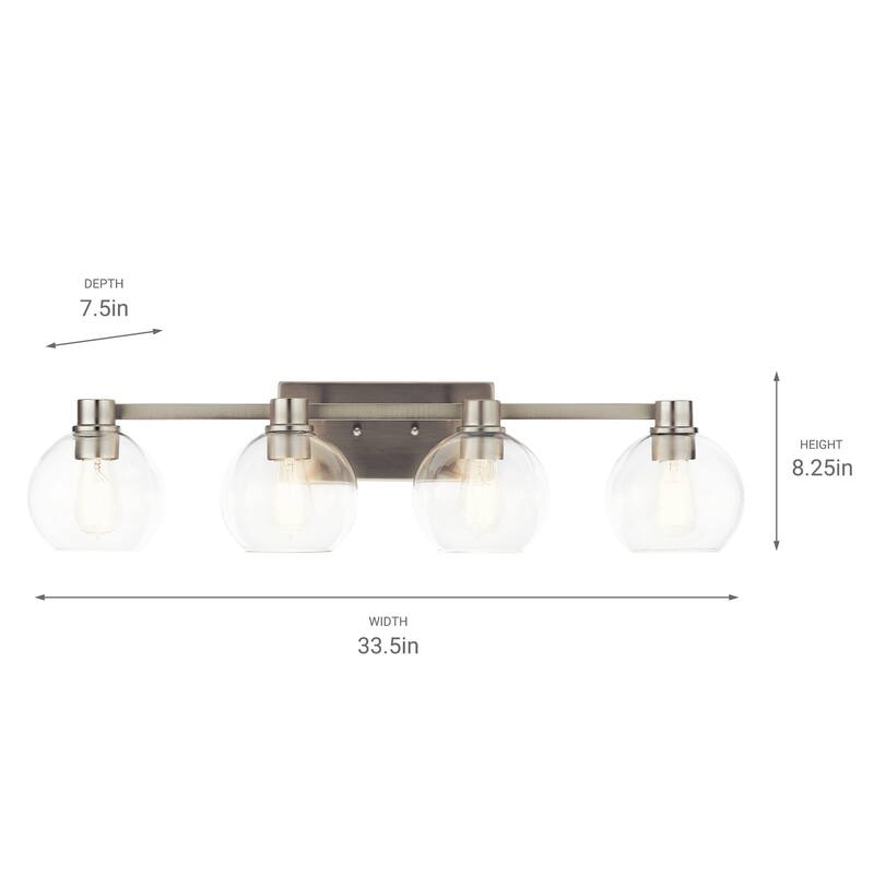 Kichler Lighting Harmony 4-Light Brushed Nickel Vanity Light