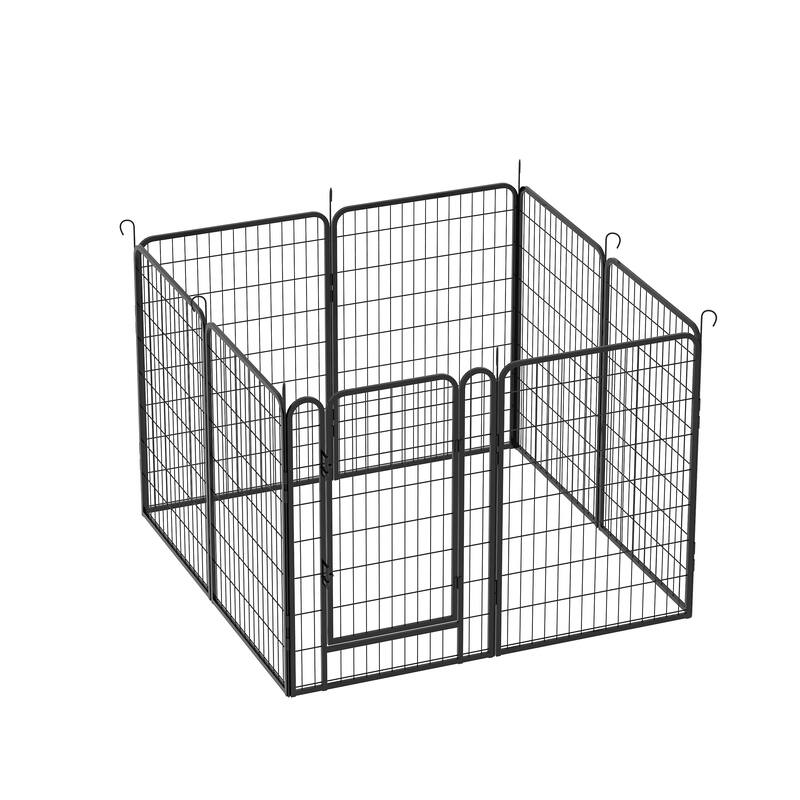 8 Panels Heavy Duty Metal Pet Fence Playpen Kit Indoor/Outdoor Pet Dog Fence Playground Exercise Pen (39.37 in. H x 27.76 W)
