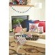 preview thumbnail 2 of 3, Patriotic Red White & Blue Tufted Fireworks Accent Throw Pillow, 16" x 16"