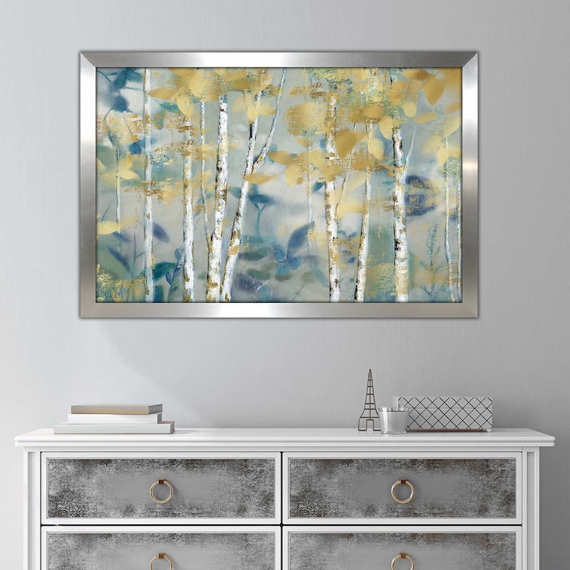 "Gilded Forest I (Horizontal)" by Nan Print on Acrylic
