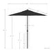 preview thumbnail 5 of 3, North Bend 7.5 Crank Lift Auto Tilt Patio Umbrella with Outdoor Rated Olefin Fabric by Havenside Home