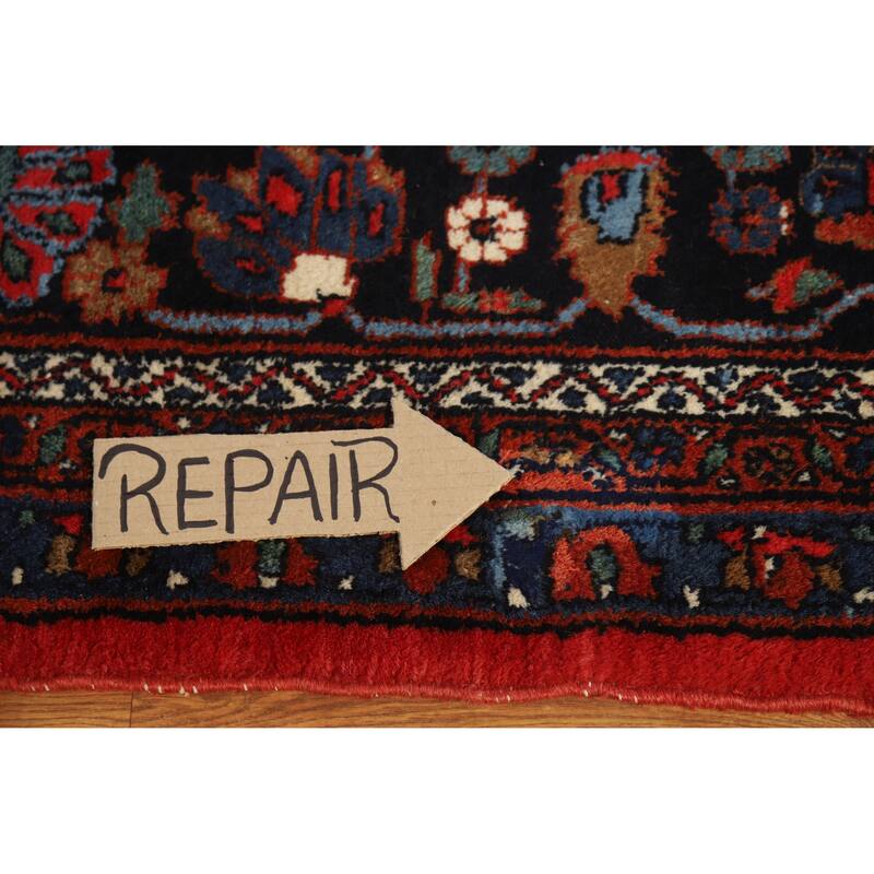 Hand Knotted Oriental 100% Wool Carpet Traditional All-Over Red Bibikabad Area Rug - 16' 7'' X 11' 7''