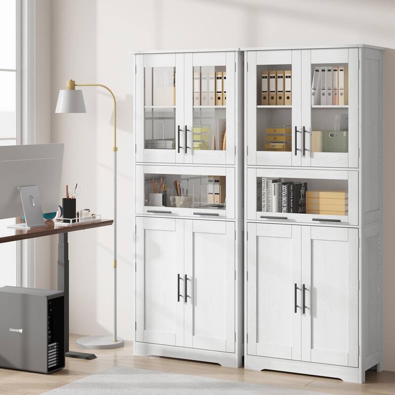 Bathroom Cabinet, Tall Kitchen Pantry Cabinet with Doors and Adjustable Shelf