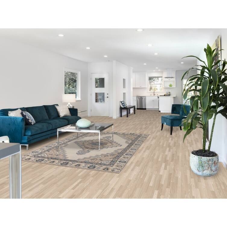 Geometric Moroccan Indian Area Rug Handmade Wool Carpet - 5'3"x 7'11"