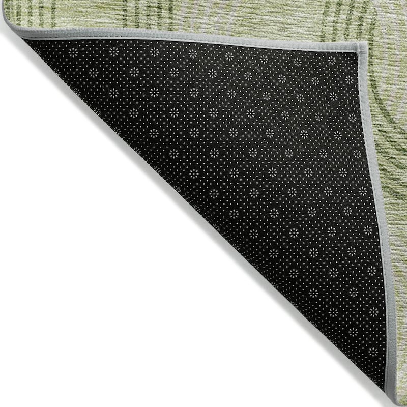 Machine Washable Indoor/ Outdoor Contemporary Geo Chantille Rug