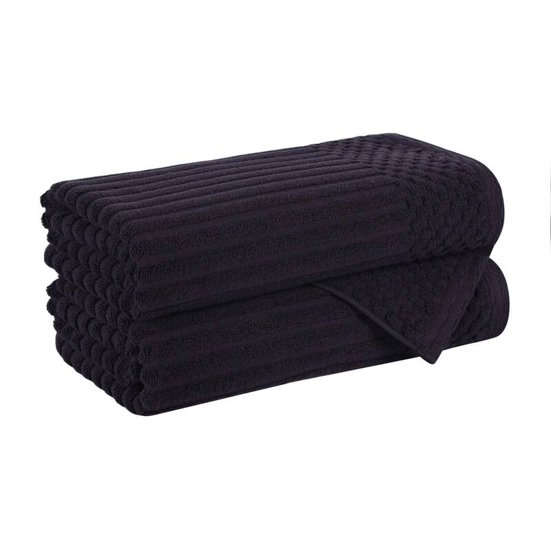 Superior Soho Ribbed Cotton Bath Towel Set of 2