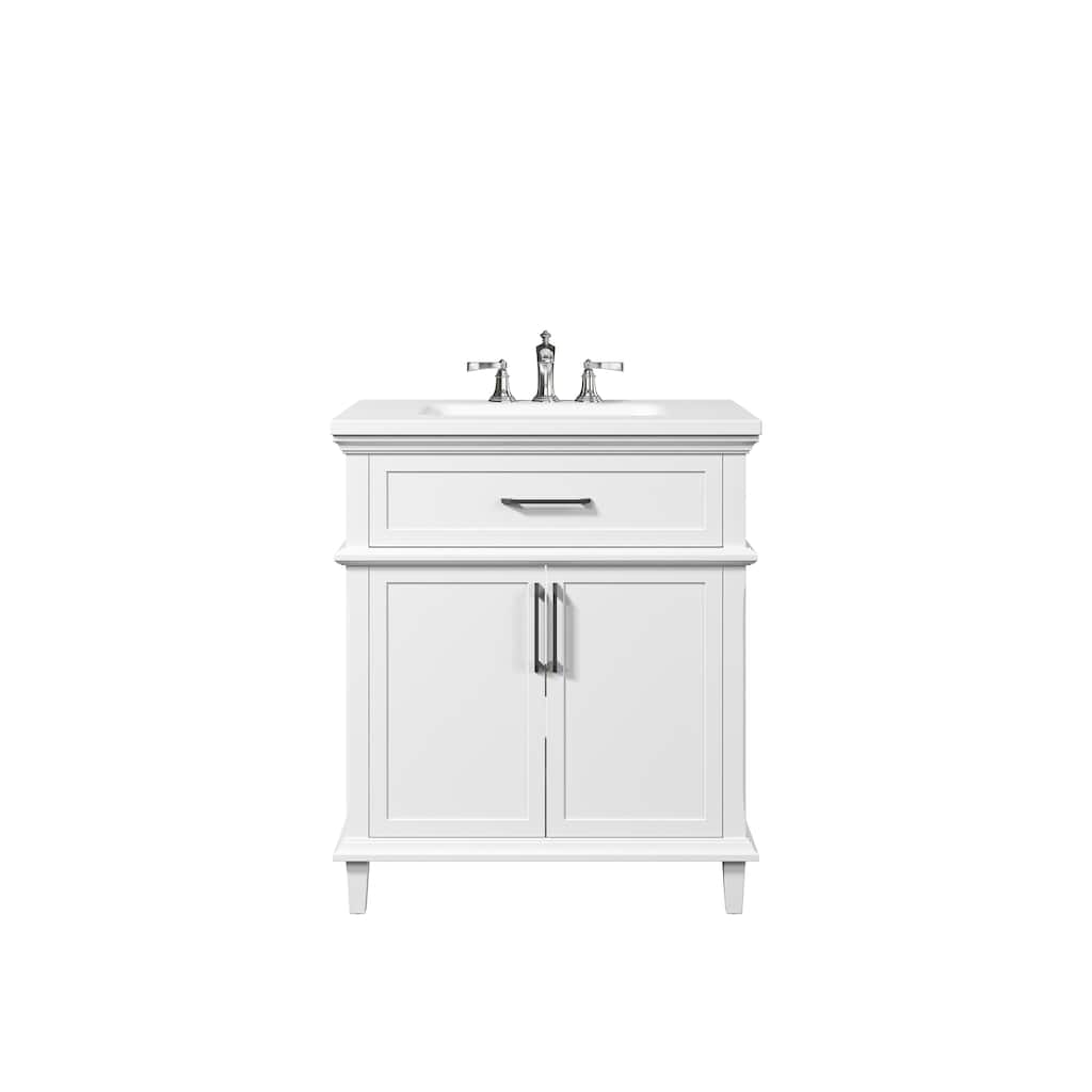 HOROW Velora 30 in. W x 22 in. D x 34 in. H Bath Vanity Cabinet without Top in White Assembled