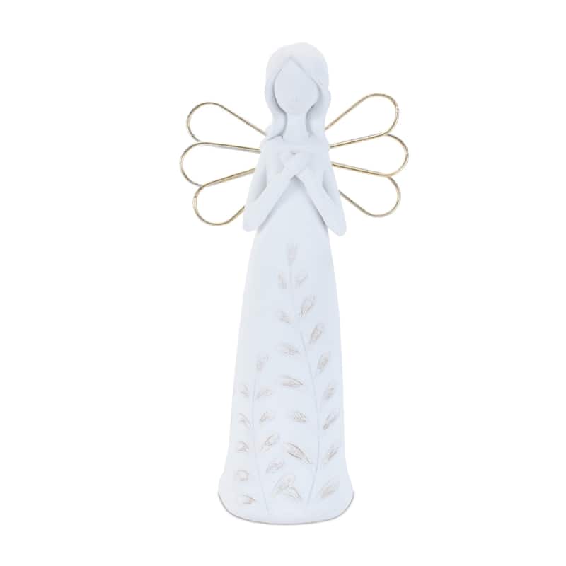 Etched Angel Figurine Decorations - 9" - Set of 4