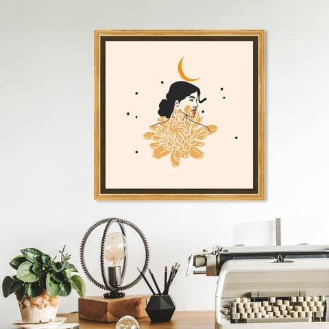 Oliver Gal 'Magic Bloom' Spiritual and Religious Black Wall Art Canvas Print