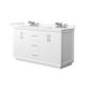 Option White / Giotto Quartz Top / Brushed Nickel