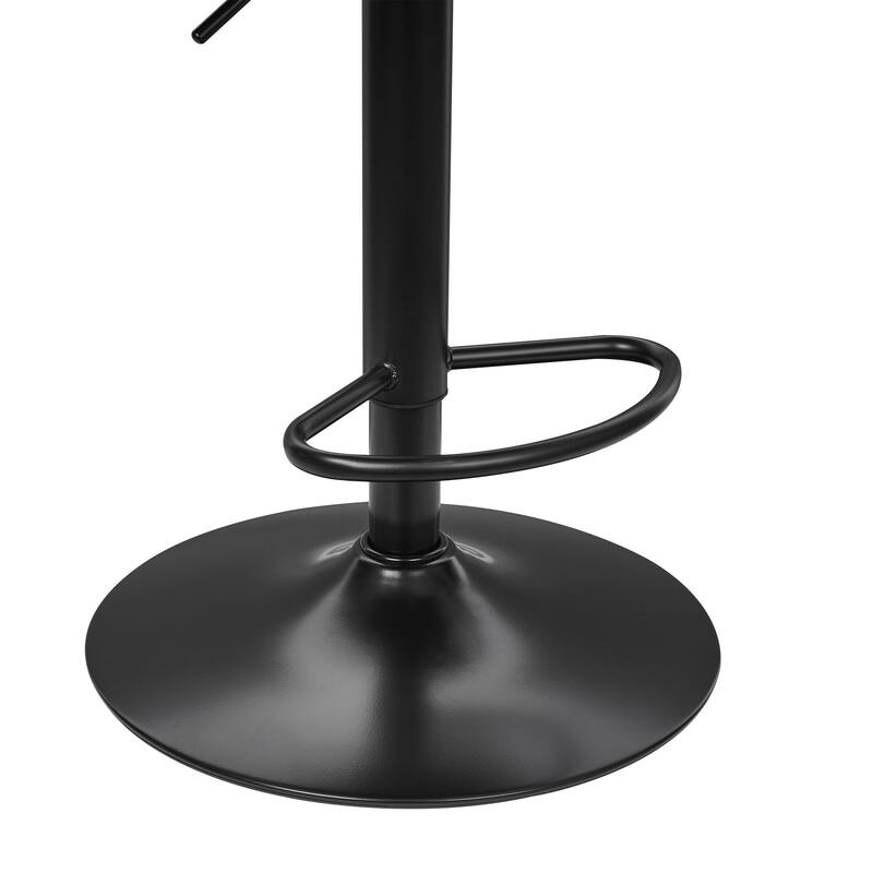 2/4 Pack Flocked Bar Stools Swivel 35.4"-43.3" Adjustable Height Arms Counter Bar Height Kitchen Island Set