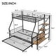 preview thumbnail 5 of 28, Twin over Full Size Metal Bunk Bed with Trundle