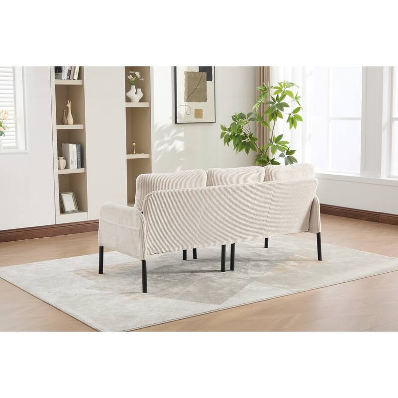 Oversized Loveseat, Modern & Plush Double-seater Sofa, Corduroy Upholstered Couch