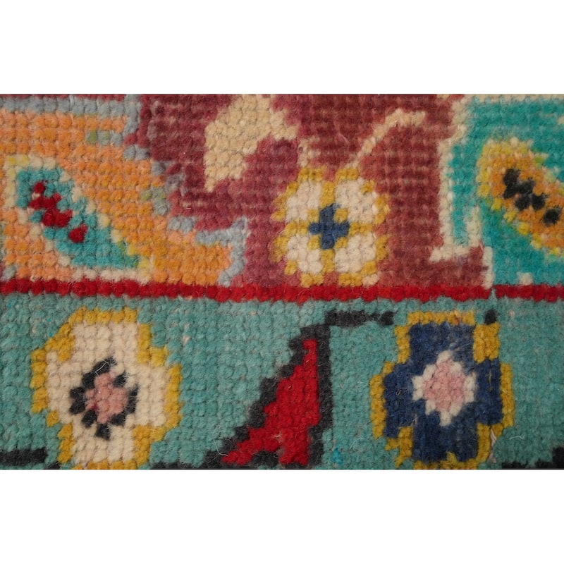 Hand Knotted Oriental 100% Wool Carpet Traditional All-Over Pink Tabriz Area Rug - 4' 5'' X 3' 0''