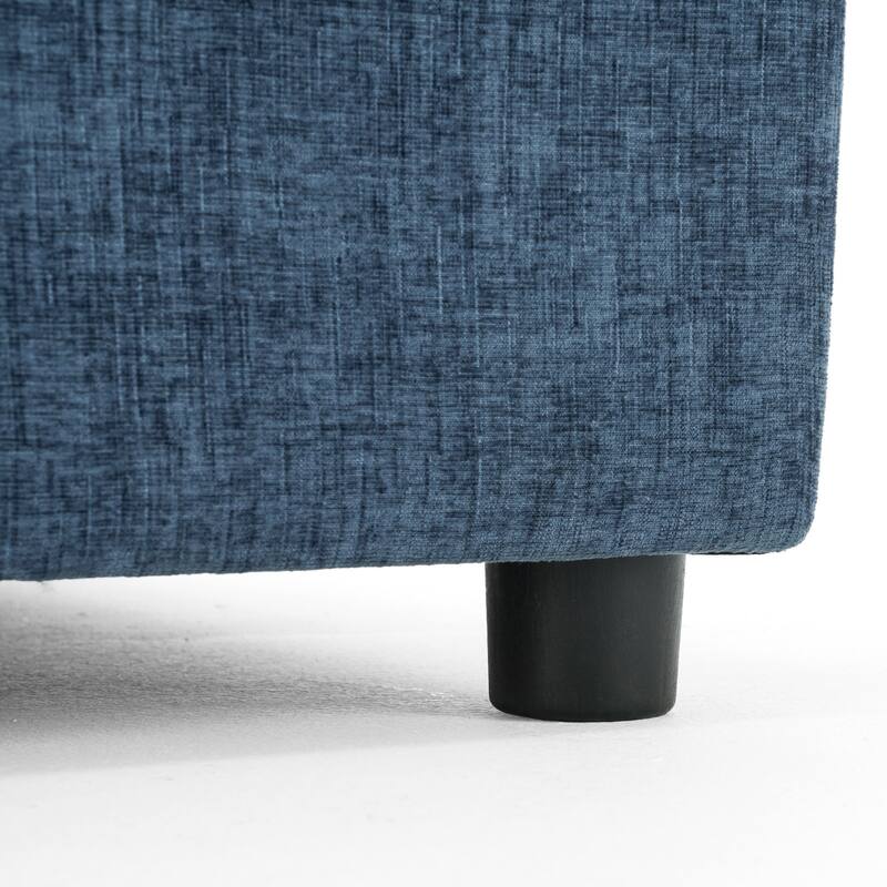 Modern Chenille Cloud Accent Ottoman
