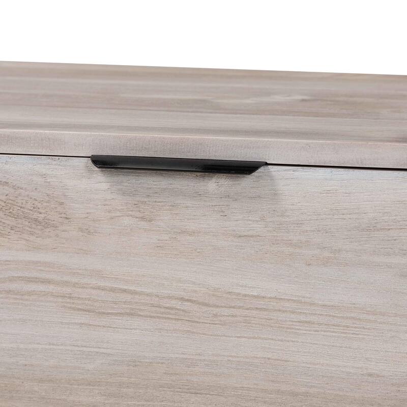 Alvaro Wood Storage Trunk with Hinged Lid - Rectangular Blanket Chest and Bedroom Bench with Spacious Interior