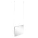 preview thumbnail 20 of 26, Allied Brass Frameless Rectangular Landscape Ceiling Hung Mirror with Beveled Edge Matte White