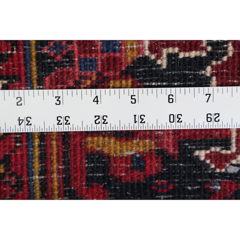 Hand Knotted Oriental 100% Wool Carpet Traditional Medallion Red Heriz Area Rug - 11' 11'' X 8' 4''