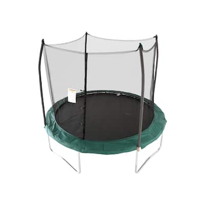 Skywalker Trampolines 10-Foot Round Outdoor Trampoline with Enclosure, Green - 111.13
