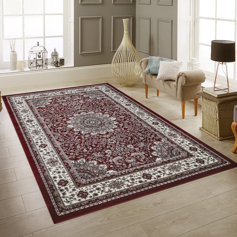 Master Collection Floral Transitional Area Rug
