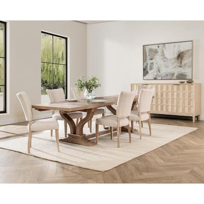 Classic Home Alexander 110" Extendable Reclaimed Pine Dining Table