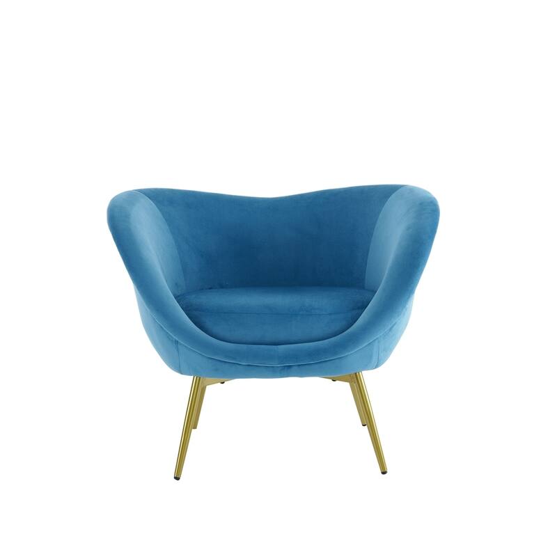 Lounge Chair for Bedroom with Gold Metal Legs