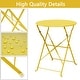 preview thumbnail 8 of 11, 3pc Metal Folding Bistro Set, Weather-Resistant Outdoor/Indoor Conversation Set for Patio, Yard, Garden