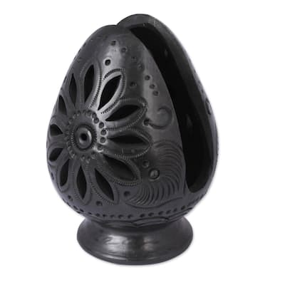Handmade Pastoral Oaxaca Ceramic Napkin Holder (Mexico)