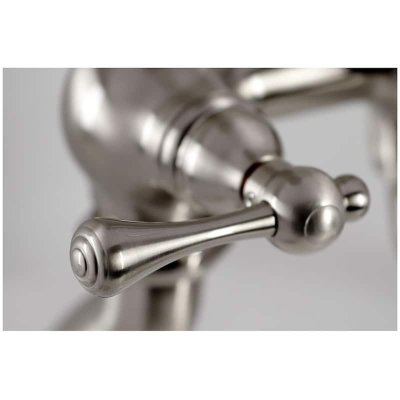 Kingston Brass Deck Mounted Clawfoot Tub Filler with Built-In Diverter