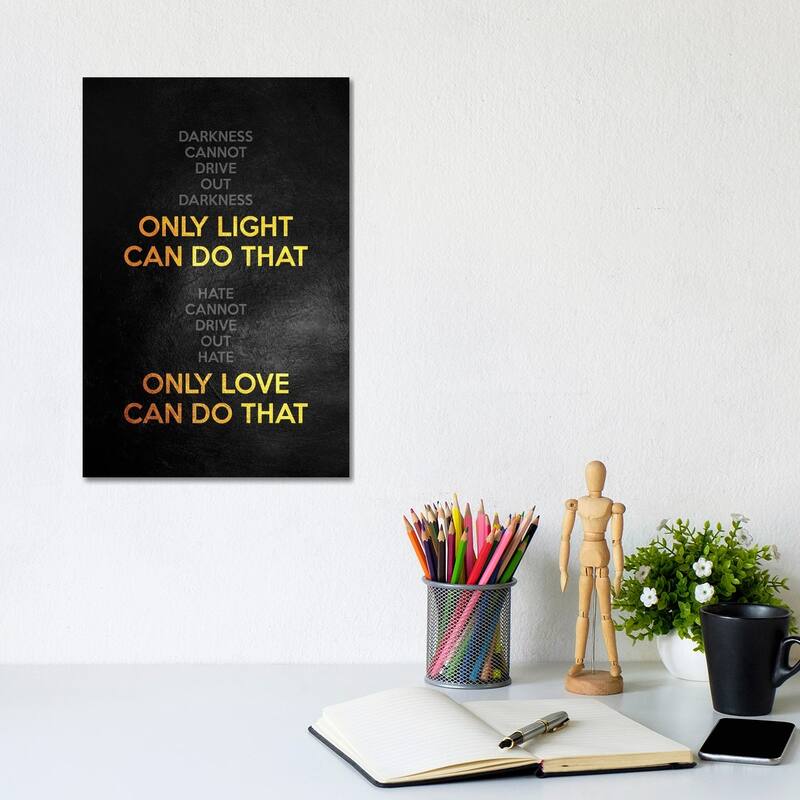 iCanvas "MLK Inspirational Quote" by Adrian Baldovino Canvas Print - 12x8x0.75