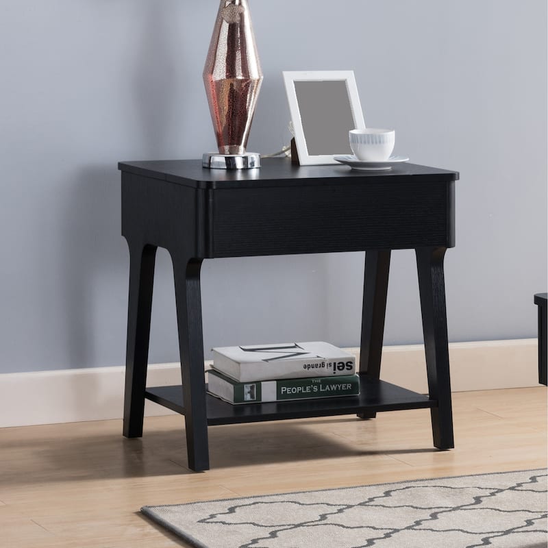 Black End Table for Living Room,Dining Room, Lift Tabletop