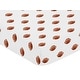 preview thumbnail 3 of 4, Sweet Jojo Designs Brown and White Football Boy Fitted Crib Sheet for Sports Theme Watercolor Vintage Sport Themed Collection